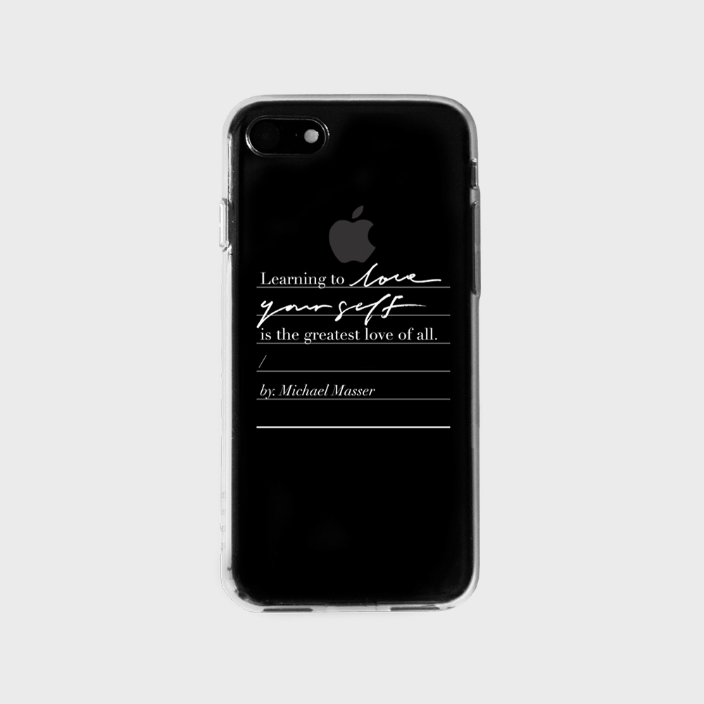 Love yourself phone case - Jelly white